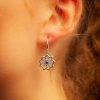 LUMINOUS EARRINGS - Blue Sapphire, Rhodium Plating - Image 2