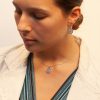 LUMINOUS EARRINGS - Blue Sapphire, Rhodium Plating - Image 5