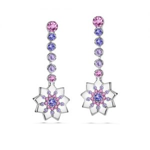 GRACE EARRINGS – Tanzanite (purple) Mix, Rhodium Plating