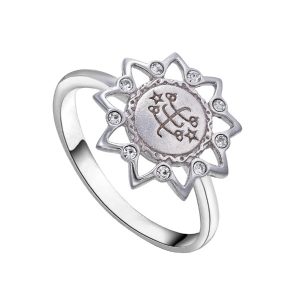 LOTUS RING – White, Rhodium Plating, Silver