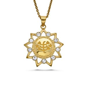 LOTUS MINI NECKLACE – White, Gold Plating